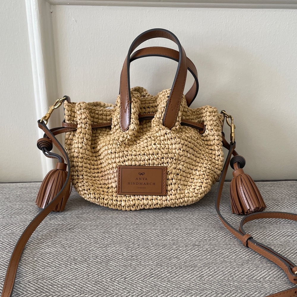 Anya Hindmarch Brown Woven Mini Bag
